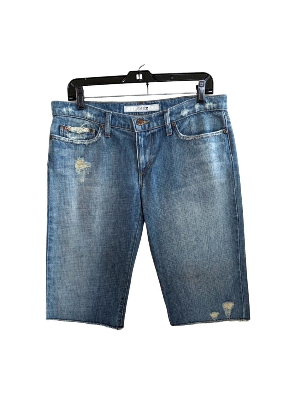 Joe's Jeans Light Wash Distressed Cotton Jean Shorts Size 30